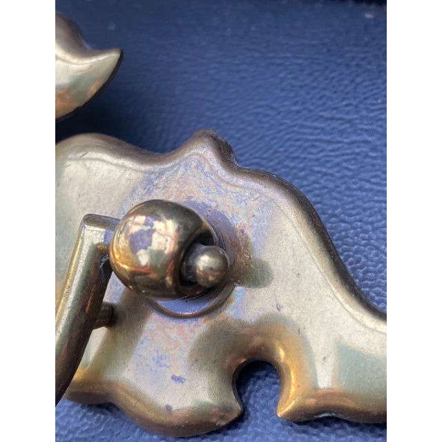 Metal Chippendale Brass Drawer Pulls, Set of 6 For Sale - Image 7 of 12