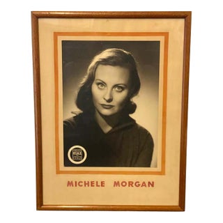 Vintage Photograph of Michele Morgan on Silver Paper by Teddy Piaz's For Sale