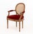 Pair of Louis XVI Style Red Velvet Upholstered Cane Paneled Walnut Fauteuils For Sale - Image 12 of 13