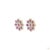 Modern 4.02 Carat Round Brilliant Cut Diamond Ruby Gold Earrings, Pair For Sale - Image 3 of 9