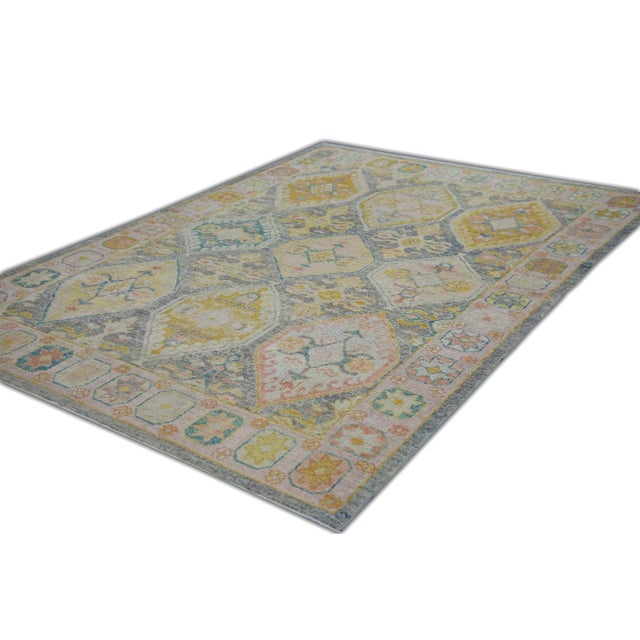 Early 21st Century Modern Turkish Oushak Rug 6'3" x 8'10" For Sale - Image 5 of 7