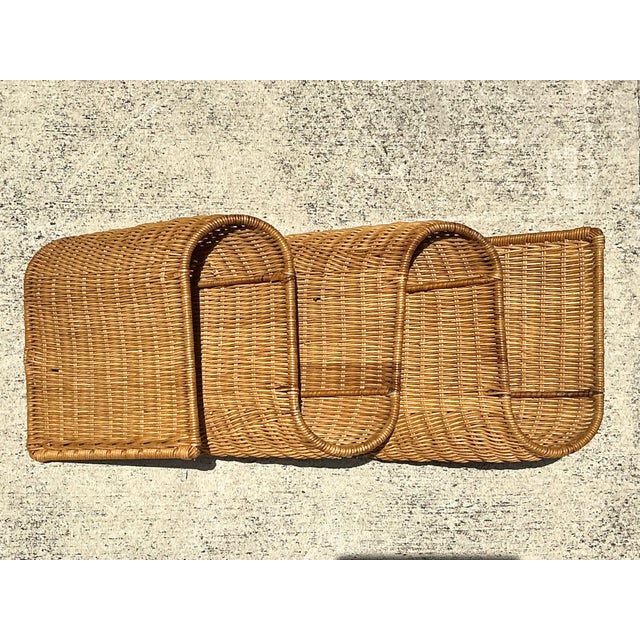 Vintage Woven Rattan Wall Sculpture For Sale - Image 13 of 14