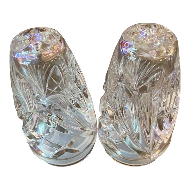 Gorham Cherrywood Lead Crystal Salt and Pepper Shaker Set Early 20th Century For Sale