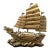 Late 19th Century Gilt Bronze Dragon Boat Statue, Treasure Ship Figure, 1.3kg For Sale