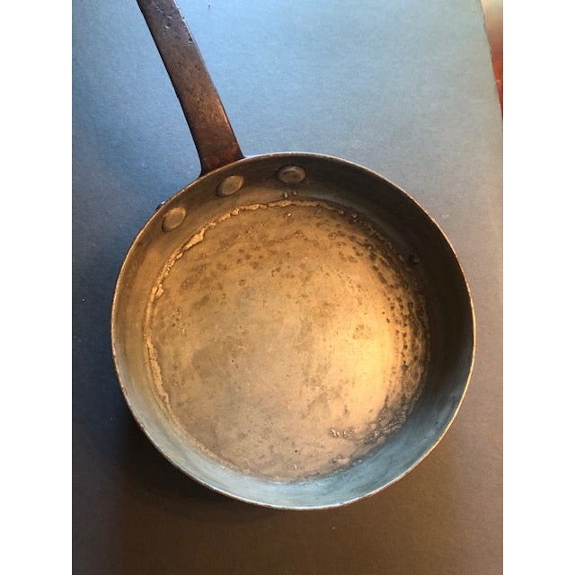 1900 - 1909 Antique Duperquet Huot & Moneuse Co (Dh&mc) Copper Saute Pan For Sale - Image 5 of 9
