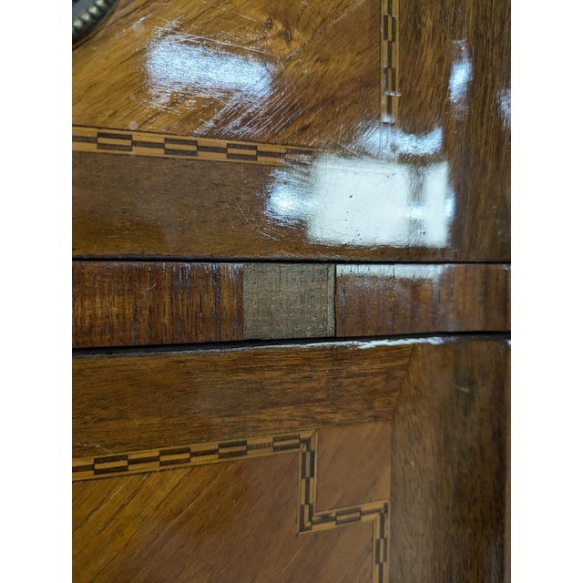 Brown Vintage Transition Marquetry Commode For Sale - Image 8 of 10