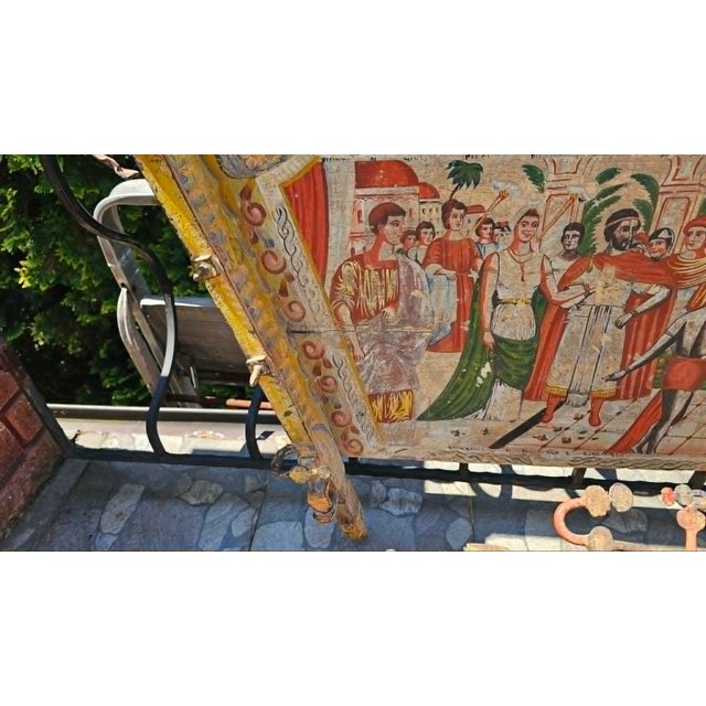 Sicilian Carved Wrought Iron Cart, 18th-19th Century, Set of 4 For Sale - Image 3 of 18
