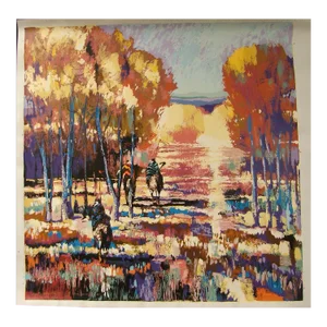 1990s "Into the Light" BC Nowlin Hand-Signed Serigraph on Canvas