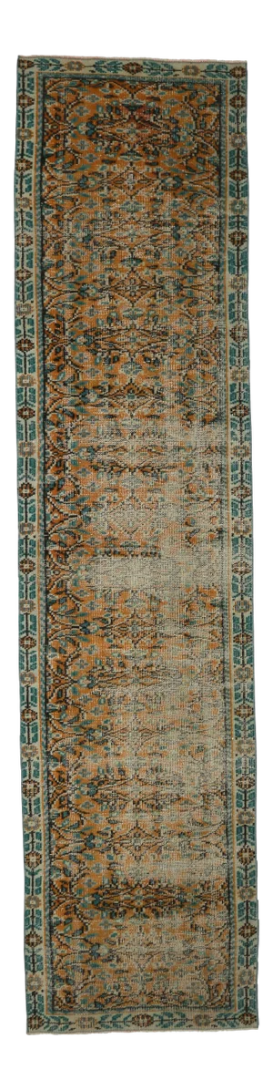 1960s Vintage Turkish Hand-Knotted Runner