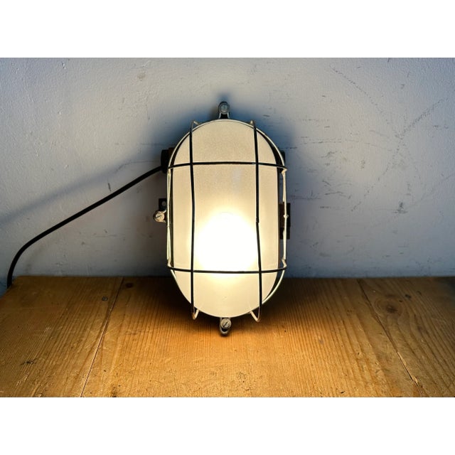 Industrial Bakelite Wall Light with Milk Glass, 1960s For Sale - Image 11 of 13