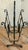 Early 20th Century Early Wrought Iron Magazine Rack With a Heart Shaped Design and Painted Floral Medallion For Sale - Image 5 of 5