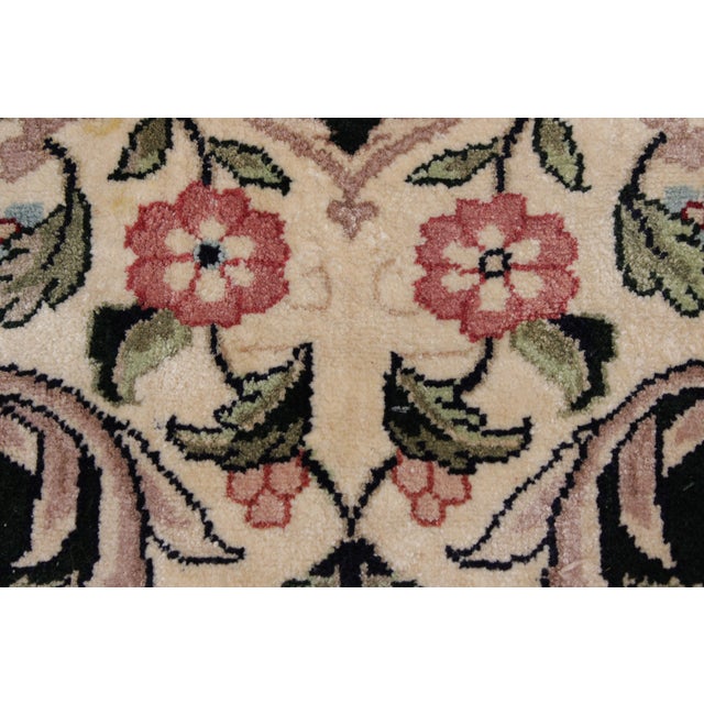 Fine Quality Silk Green & Multicolor Approx. 14 X 10 Rug For Sale - Image 9 of 16