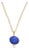 Crab Intaglio Necklace (Lapis Hue with White Topaz) For Sale
