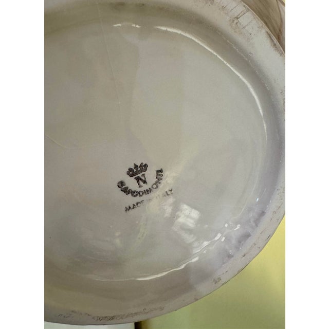 Capodimonte Large Vintage Capodimonte Porcelain Pitcher / Vase With Certificate of Authenticity, 16” Tall For Sale - Image 4 of 8