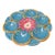 A fine antique French majolica oyster plate featuring a beautifully sculpted pink water lily at the center, set against a...