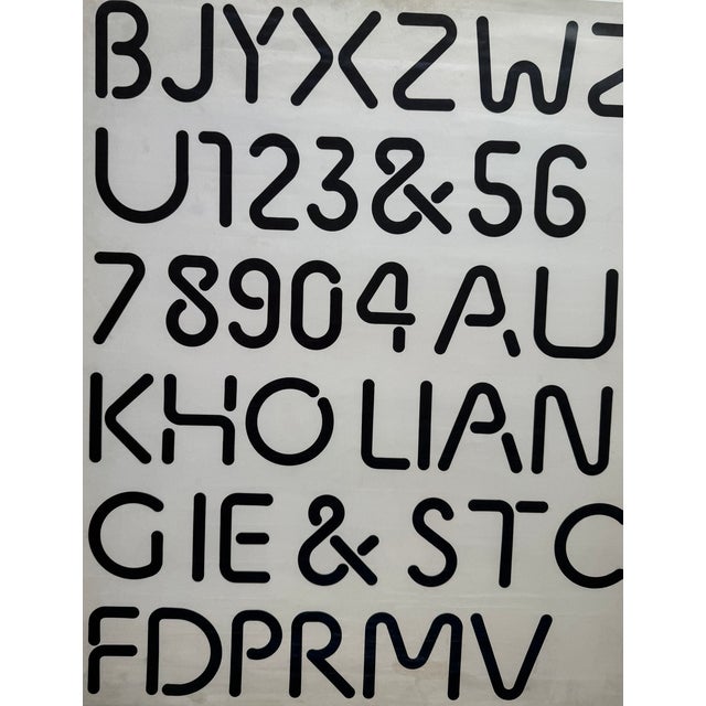 Paper Exhibition Poster with Design for a Typeface by Kho Liang Ie, Early 1970s For Sale - Image 7 of 8