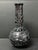 Chinese Art Dark Brown Peking Glass Overlay Bottle Neck Vase With Bird and Floral Design For Sale - Image 4 of 10