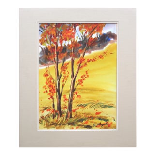 Aspen in Fall - Autumn Landscape by Lewis Suzuki For Sale