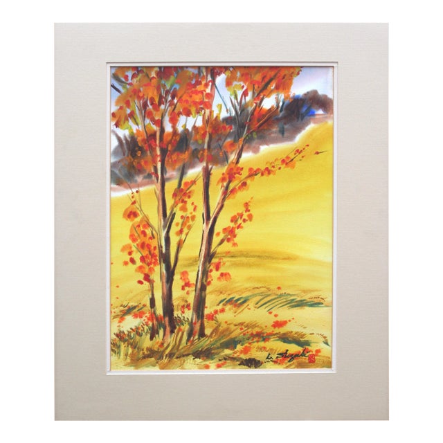 Aspen in Fall - Autumn Landscape by Lewis Suzuki For Sale