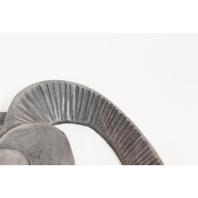 1970s Vintage Brutalist Door Handles in Cast Aluminium, 1970s, Set of 2 For Sale - Image 5 of 9