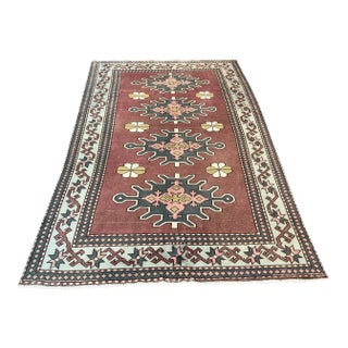 1960s Vintage Brown Rug- 4′5″ × 6′10″ For Sale