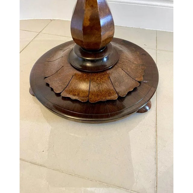 Antique Victorian Burr Walnut Freestanding Sewing Table For Sale - Image 17 of 18