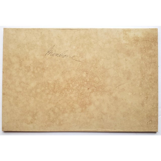 Rustic Vintage Original Watercolor Painting of Coastline For Sale - Image 3 of 3