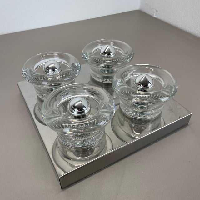 Metal Chrome Glass Wall Sconce, 1970s For Sale - Image 14 of 18