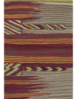 Handwoven Scandinavian Style Persian Kilim Area Rug 4′ × 5'8″