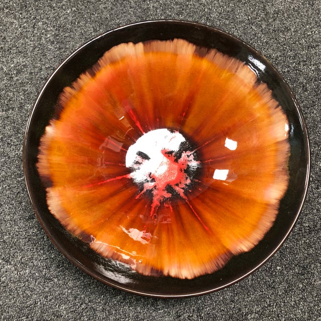 Gorgeous glazed bowl and platter made by The May Rich Company intended for decorative use only, not food service. The...
