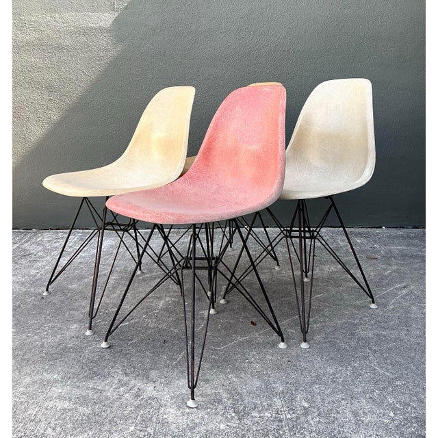 Vintage Eames “Eiffel Tower” Fiberglass Chairs - Set of 4 For Sale - Image 11 of 12