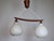 1960s Mid-Century Ceiling Lamp in Opal Glass and Teak from Uno & Östen Kristiansson, 1960s For Sale - Image 5 of 9
