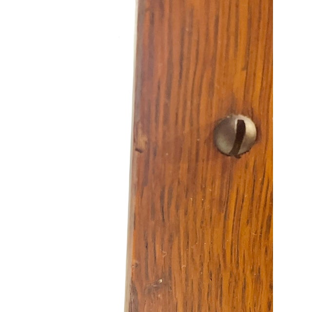 Antique Oak Folk Art Arts and Crafts Mission Table For Sale - Image 11 of 16