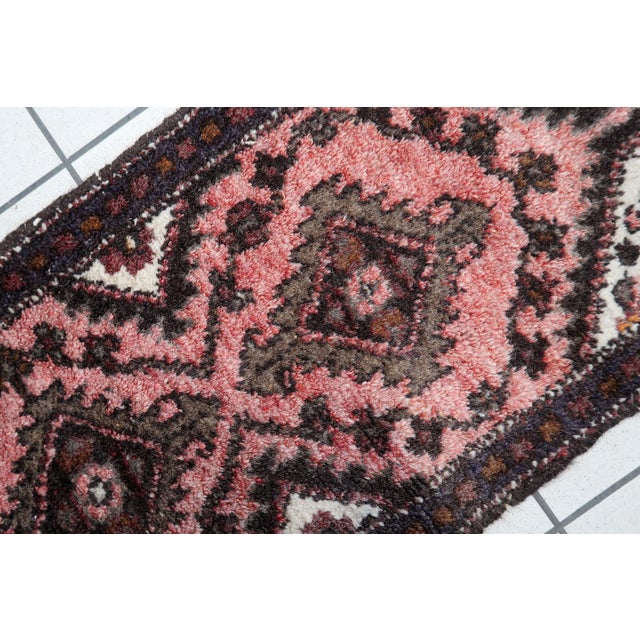 Ivory 1960s, Handmade Vintage Uzbek Bukhara Runner 1.7' X 4.5' For Sale - Image 8 of 9