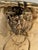 1970s Vintage Hammered Brass Cache Pot With Lions Head Rings and Four Feet For Sale - Image 5 of 7