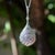 1990s 18k White Gold Diamond Drop Rock Crystal Necklace With Hand Engraved Cage Setting For Sale In Los Angeles - Image 6 of 7