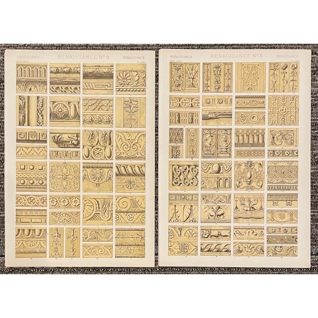 Renaissance Set of Four Chromolithographs From Grammar of Ornament by Owen Jones For Sale - Image 3 of 7