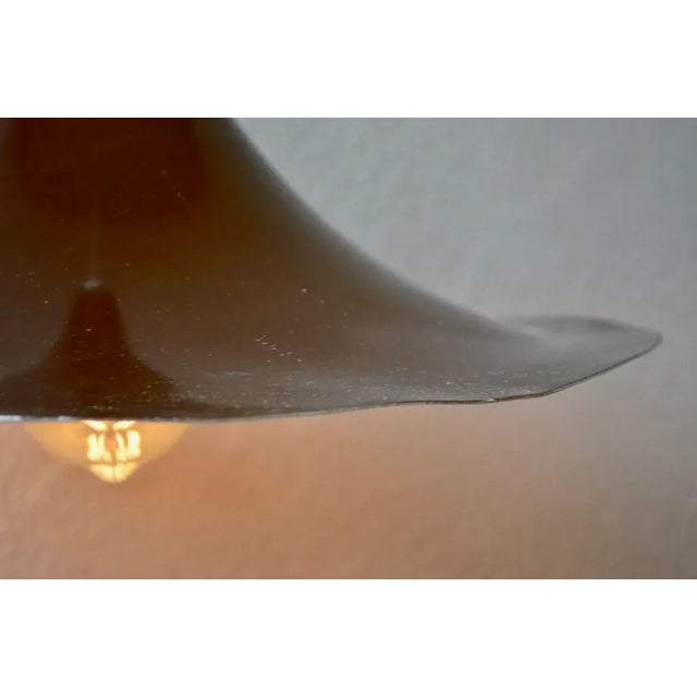 Metal Scandinavian Modern Metal Ceiling Lamp, 1960s For Sale - Image 7 of 11
