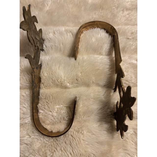 Vintage Solid Brass Curtain Tie Backs, Set of 2 For Sale - Image 11 of 11
