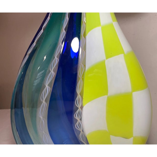 Huge Hand Blown Harry Stuart RPM Studio Centerpiece Vase Art Glass Sculpture For Sale - Image 12 of 14
