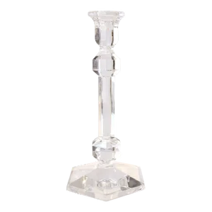 Belgian Val Saint Lambert Crystal Candlestick Holder