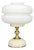 Opaline Glass Table Lamp from Napako, Former Czechoslovakia, 1970s For Sale