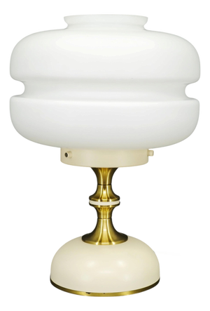 Opaline Glass Table Lamp from Napako, Former Czechoslovakia, 1970s