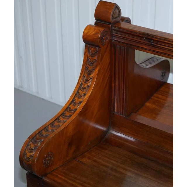 Victorian Gothic Walnut Double-Sided Museum Gallery Pew Bench For Sale - Image 9 of 18