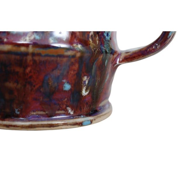 Early 21st Century Sculptural Drip Glaze Mugs - a Pair For Sale - Image 5 of 8