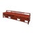 This is a handmade Chinese accent decorative bench / daybed / chaises with a back in natural wood patina brown color. The...