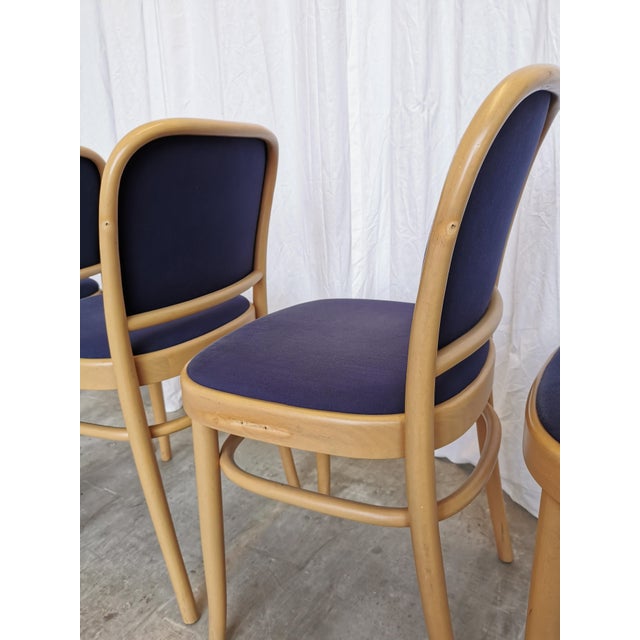 Vintage Bentwood Dining Chairs in the style of Josef Hoffmann, 1970s, Set of 4 For Sale - Image 6 of 18