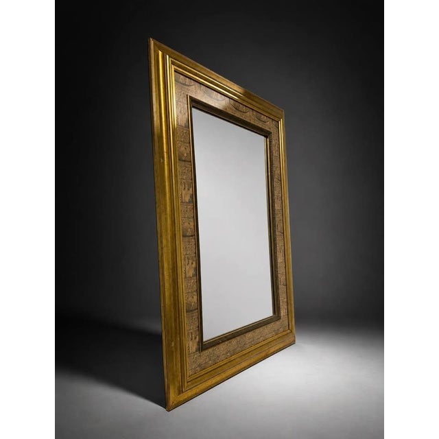 Ornate Egyptian Revival Gold Framed Wall Mirror For Sale In Miami - Image 6 of 8