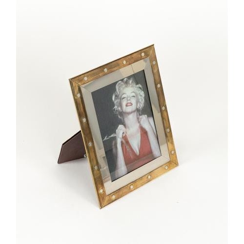 1970s Mid-Century Picture Frame in Brass, Steel and Glass from Noel BC, Italy, 1970s For Sale - Image 5 of 11