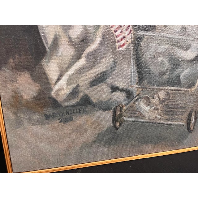 Realism Contemporary Expressionist Figurative B. Keller Acrylic Painting For Sale - Image 3 of 9